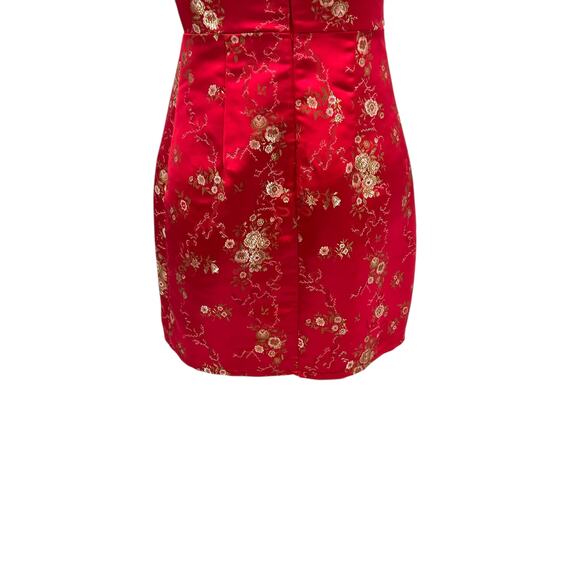 I.am.gia Kiko Dress Mini Sleeveless Floral Satin Jacquard Red Size Small‎ - Picture 8 of 11